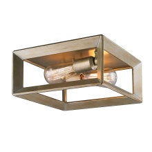 Golden Canada 2073-FM WG - Golden Lighting Smyth 2-light Flush Mount in White Gold